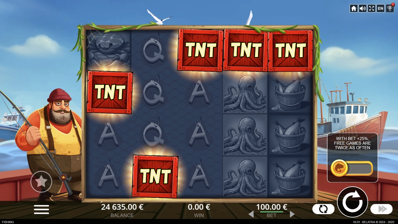Blast the Bass screenshot 1 - base game reels